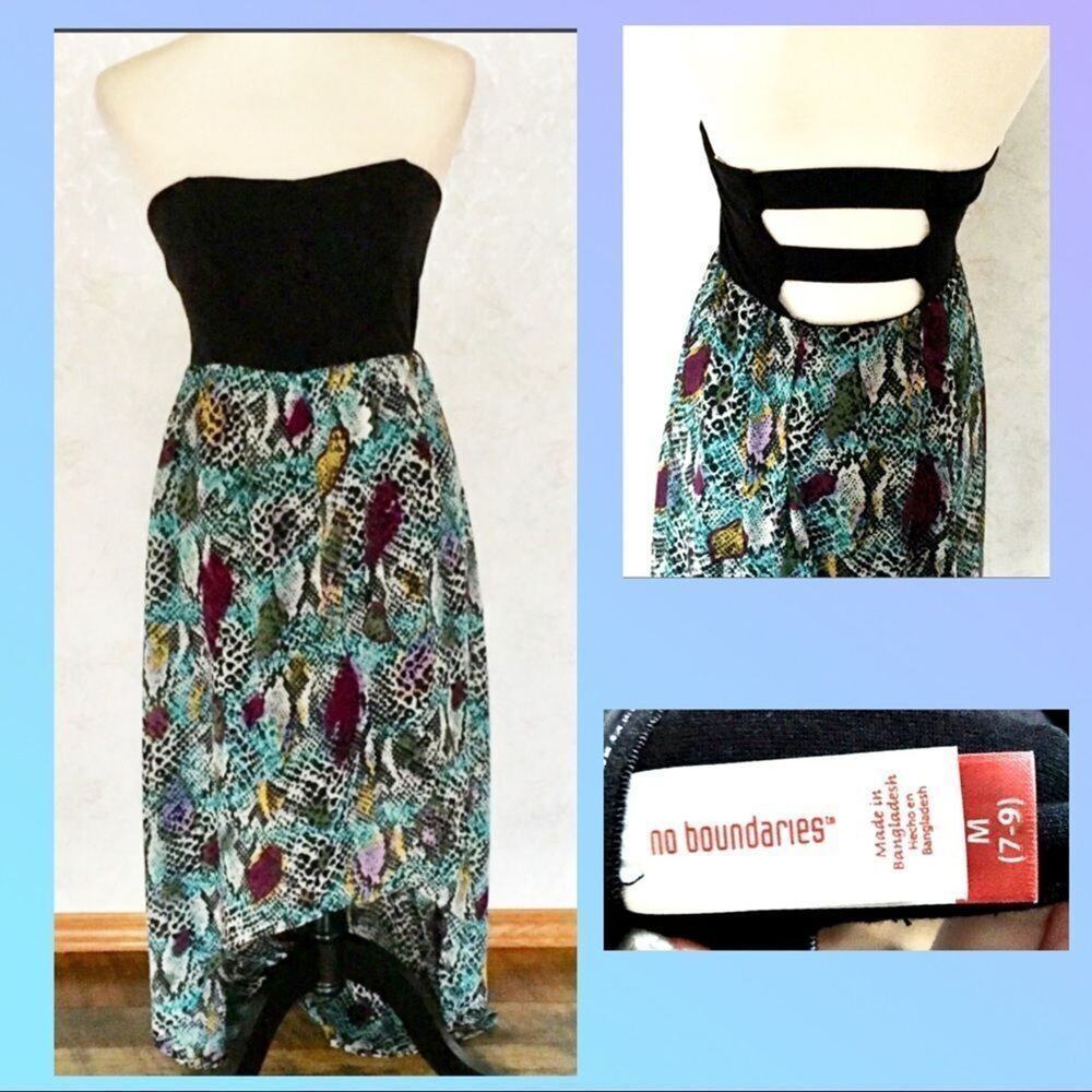 High low no boundaries jr medium (7/9) elastic back dress